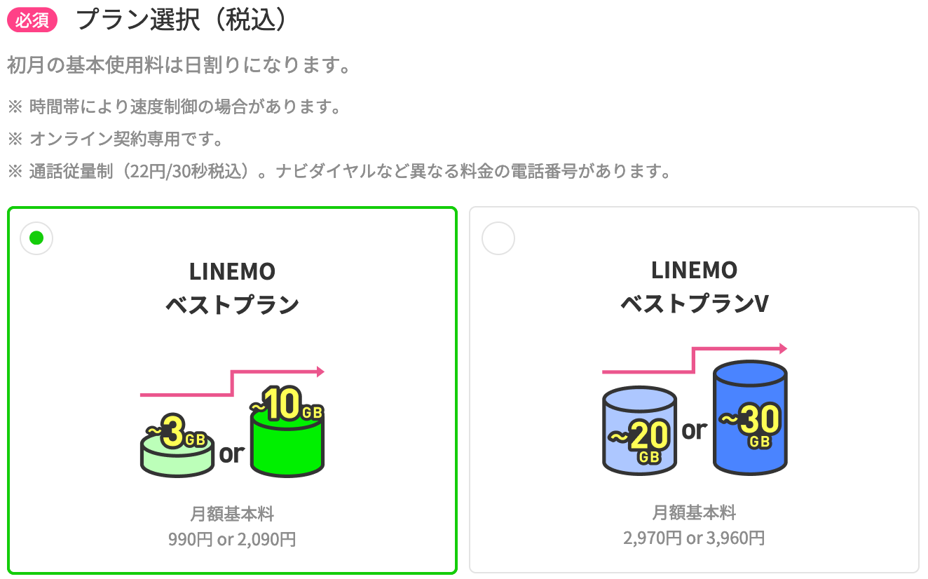 【必見】LINEMO(ラインモ)をデビットカードで契約申し込みする方法 linemo-application-newplan